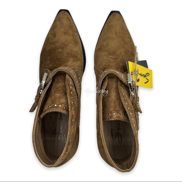 NEW Seven7 Dallas Women's Studded Ankle Boots Faux Suede Booties Size 10 or 11 - Picture 3 of 7